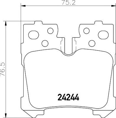 HELLA PAGID 8db355006651 -  Комплект тормозных колодок, дисковый тормоз